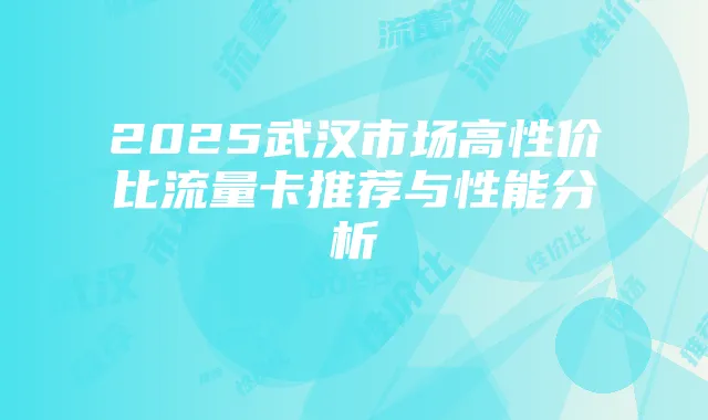 2025武汉市场高性价比流量卡推荐与性能分析